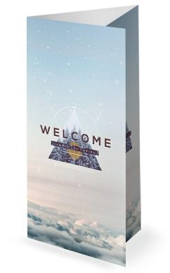 Merry Christmas Winter Trifold Bulletin Cover