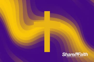Pixel Waves Yellow Cross Motion Background