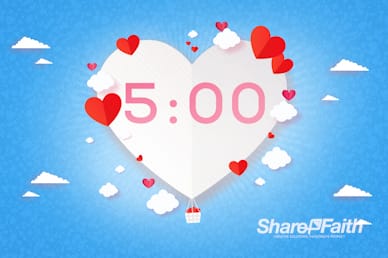 Love Is In The Air Valentine's Day Countdown Timer