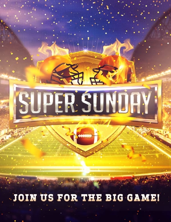 Super Sunday Stadium Flyer Template