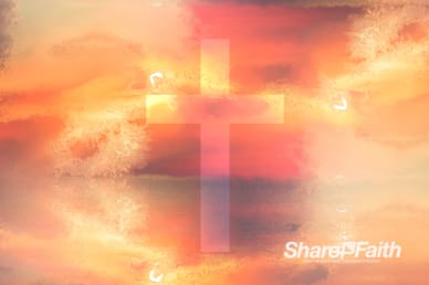 Sunrise Cross Colorful Texture Worship Motion Background