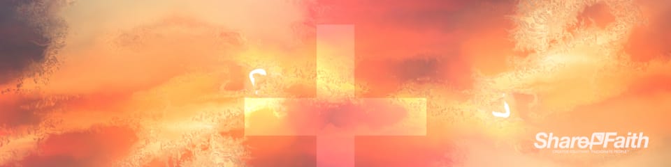 Sunrise Cross Colorful Texture Triple Wide Video Background