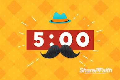 Father's Day Mustache Church Countdown Timer