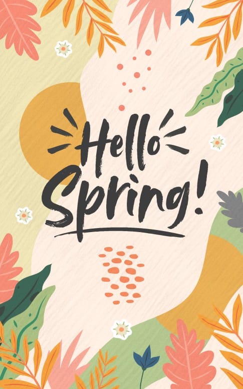Hello Spring Church Bifold Bulletin