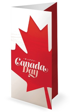 Canada Day Maple Leaf Trifold Bulletin