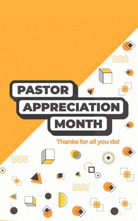 Pastor Appreciation Yellow Bifold Bulletin