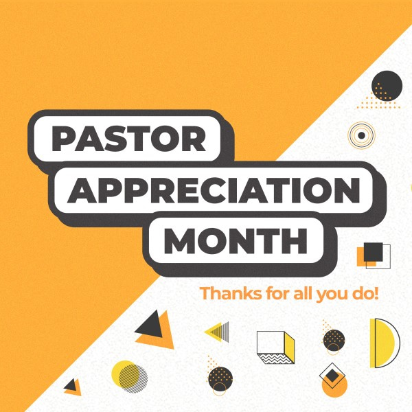Pastor Appreciation Yellow Social Media Graphic