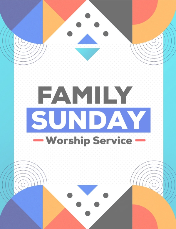 Family Sunday Worship Church Flyer