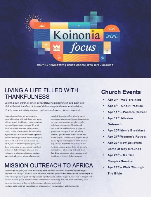 King Is Coming Church Newsletter