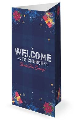 Paper Cut Out Christmas Blue Banner - Church Banners - Outreach