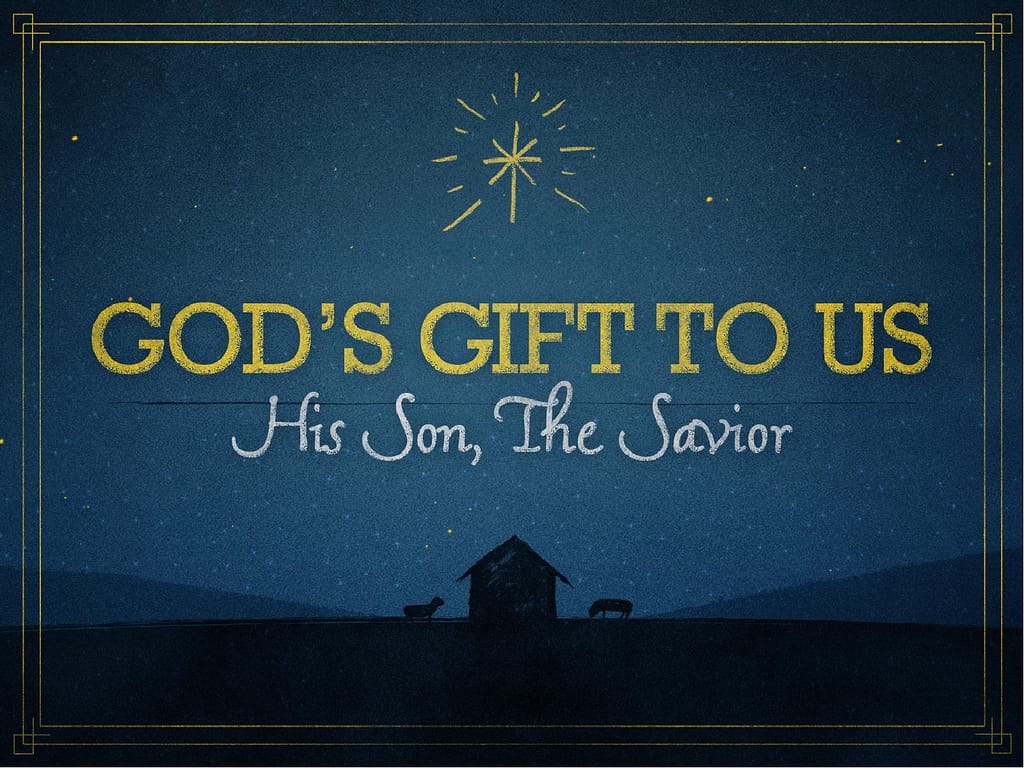 God's Gift to Us Christmas PowerPoint Template