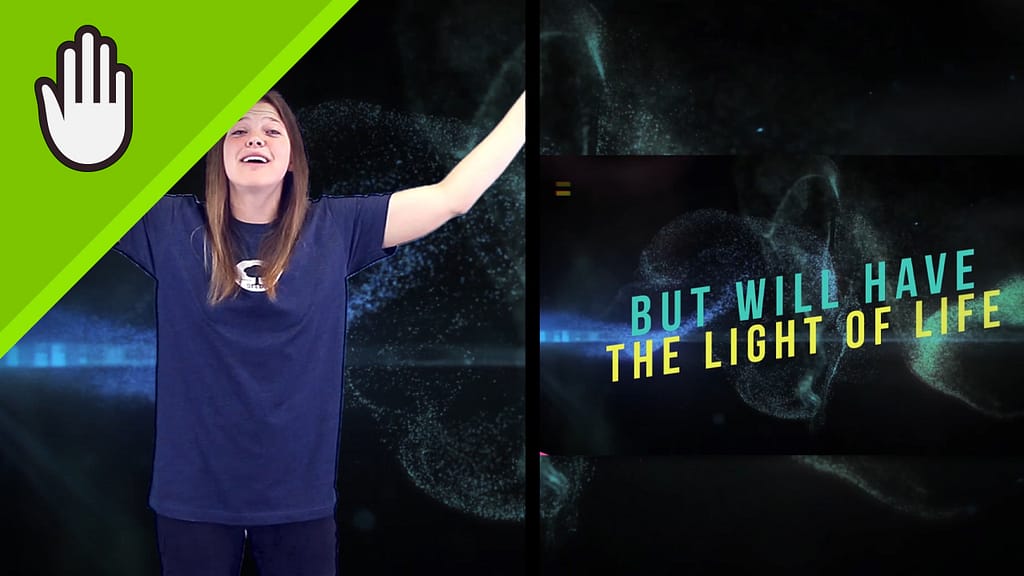 The Light of Life Kids Worship Video Hand Motions Split Screen