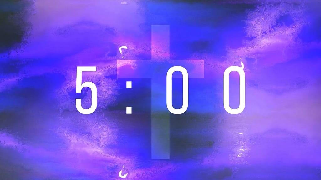 5min Countdown Colorful Texture Motion Graphic