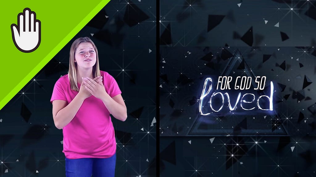 For God So Loved The World Kids Worship Video for Kids Hand Motions Split Screen