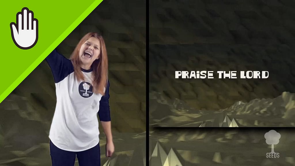 Praise the Lord Kids Worship Video for Kids Hand Motions Split Screen