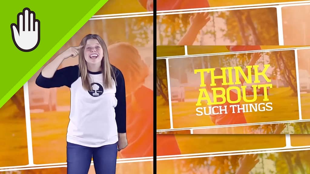 Think About It Kids Worship Video for Kids Hand Motions Split Screen