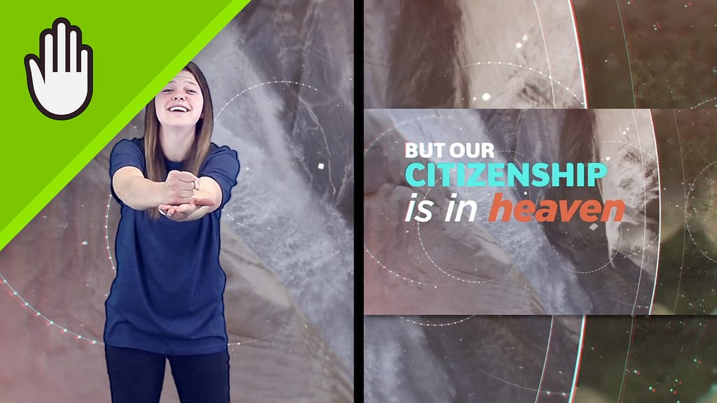Citizens of Heaven Kids Worship Video Hand Motions Split Screen