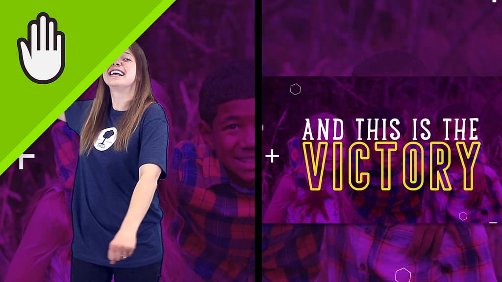 The Victory Kids Worship Video Hand Motions Split Screen