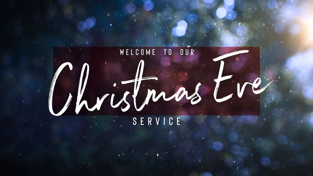 Christmas Eve Title Winter Snow Church Motion