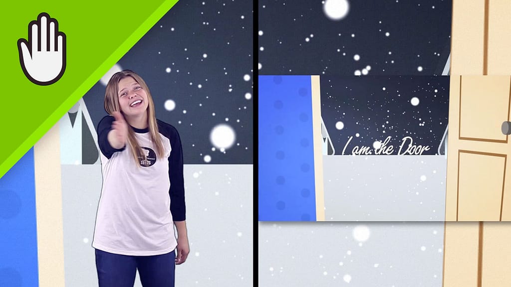 I Am The Door Kids Worship Video for Kids Hand Motions Split Screen