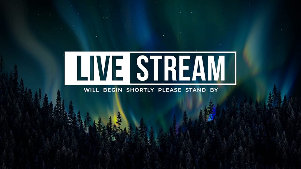 Live Stream: Aurora Glow Motion Worship Video Loop