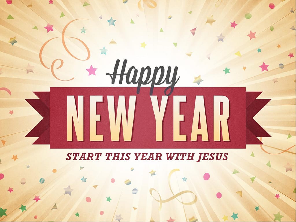 Happy New Year Burst Ministry PowerPoint