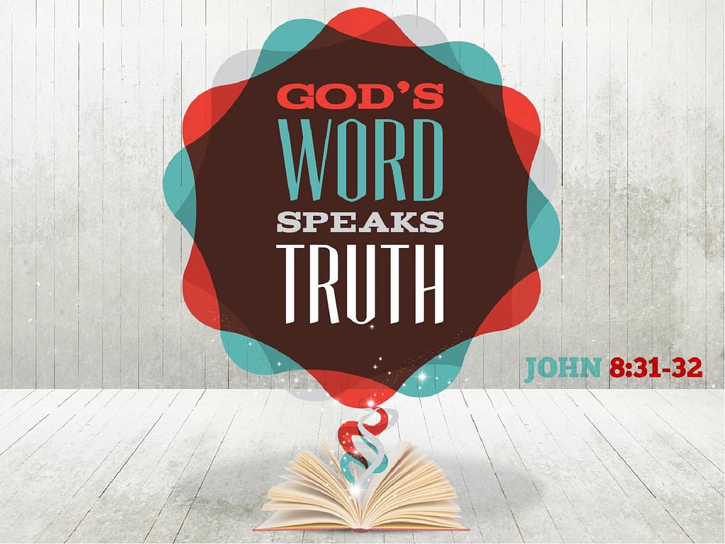 Gods Word Speaks Truth Bible Sermon PowerPoint Template