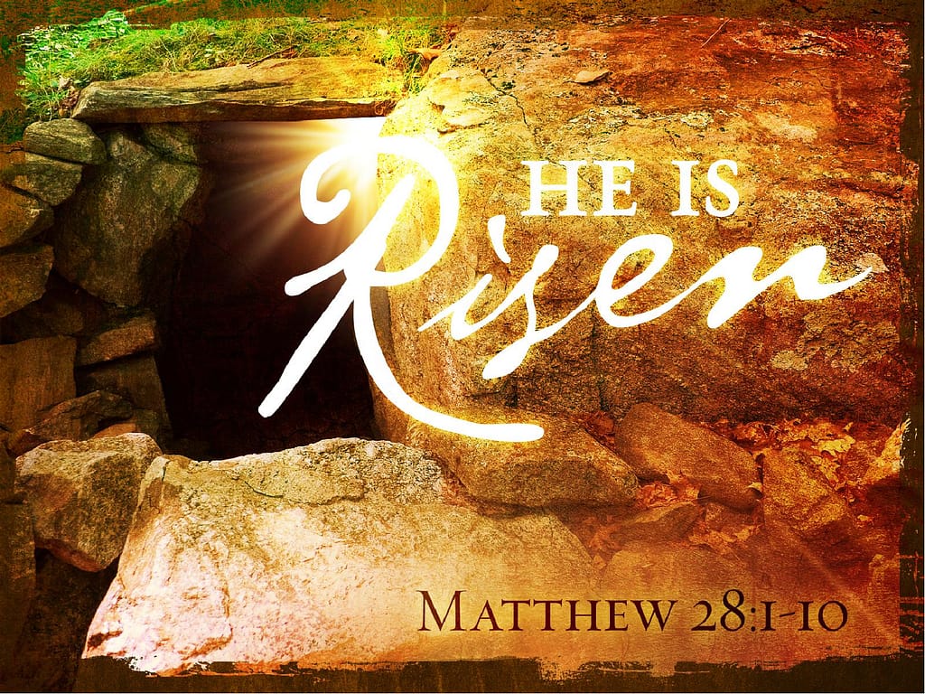 He Is Risen Church PowerPoint Template