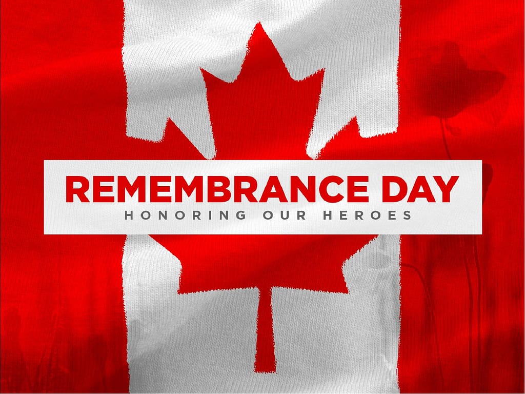 Remembrance Day Canada Flag Church PowerPoint