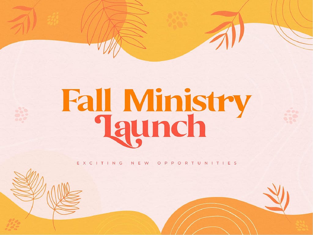 Fall Ministry Launch Church PowerPoint