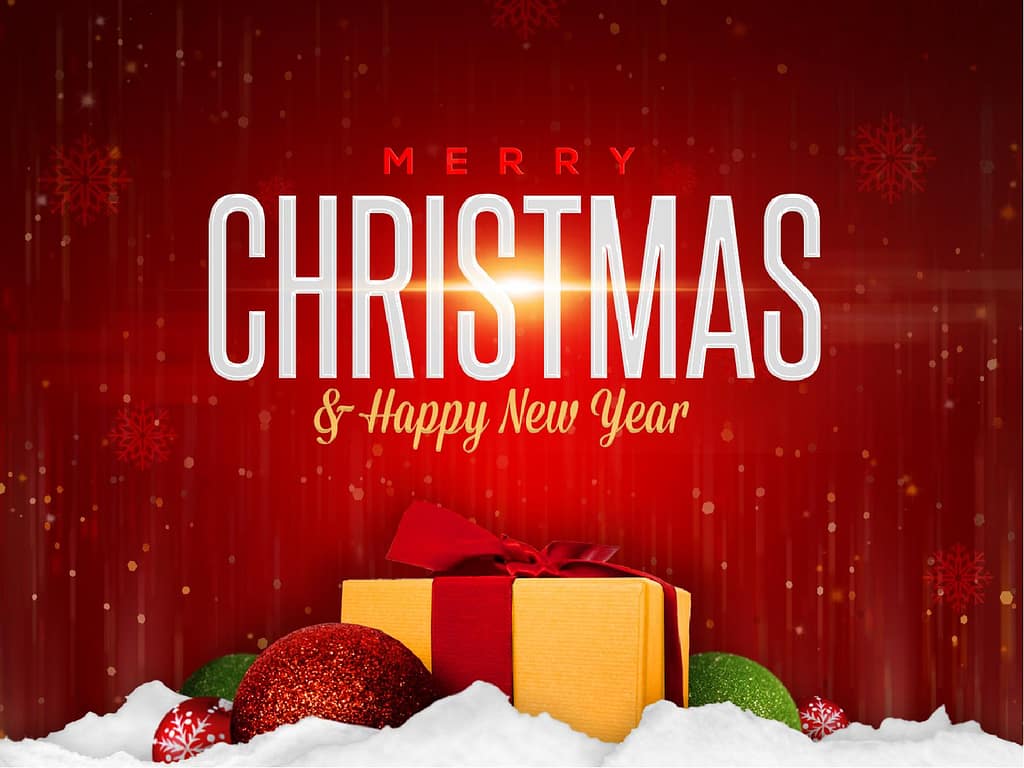 Merry Christmas Happy New Year Ministry PowerPoint