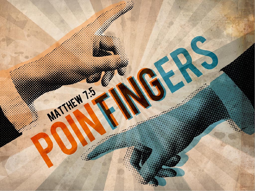 Pointing Fingers Church PowerPoint Template