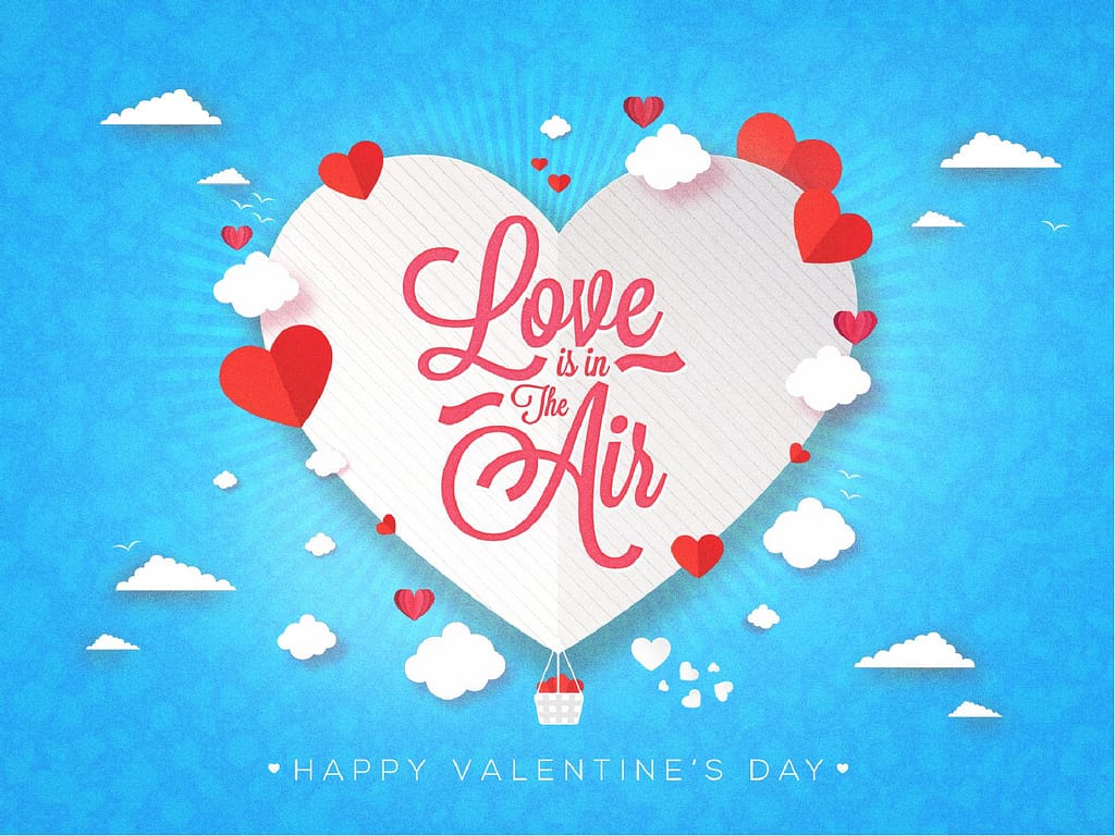 Love Is In The Air Valentine's Day Service Graphic