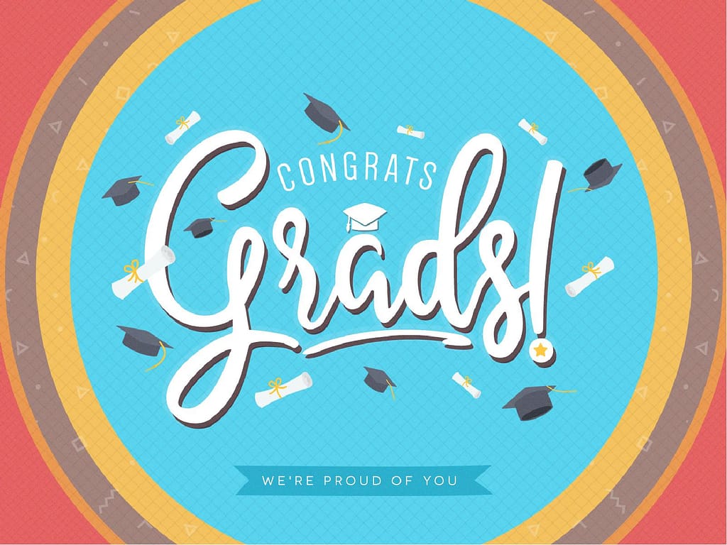 Congrats Grads Graduation PowerPoint Template
