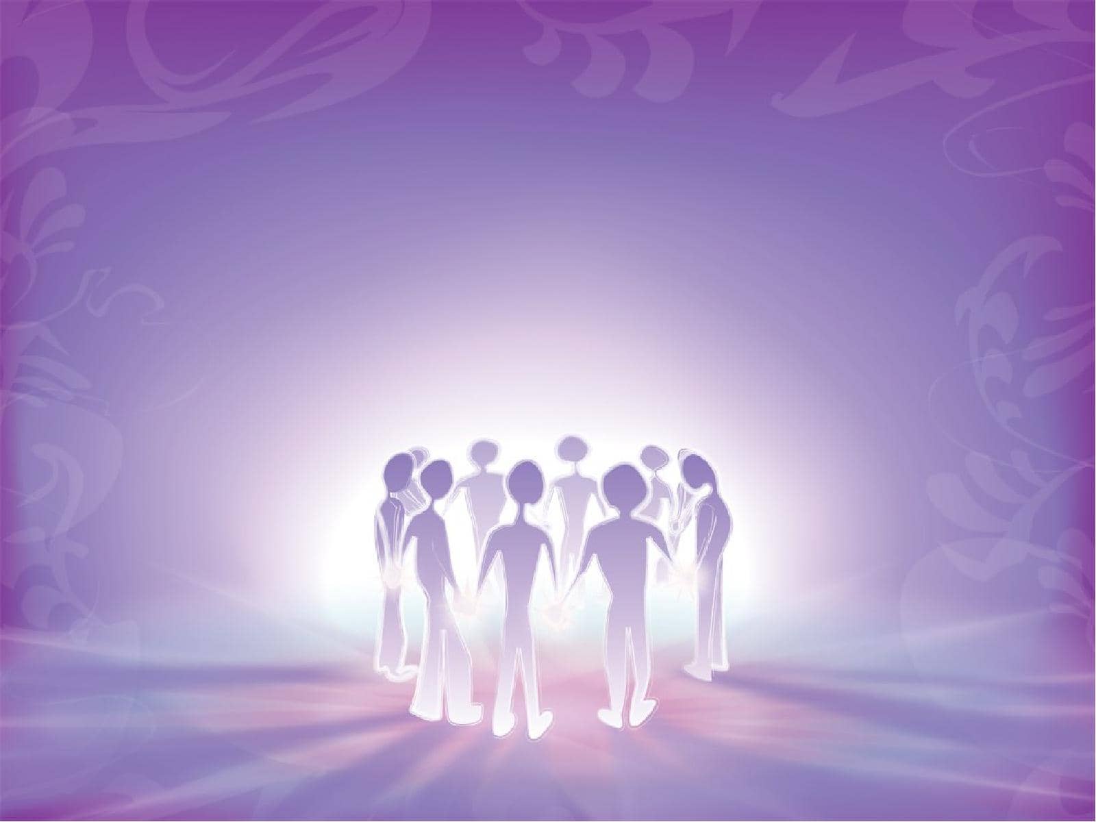 Prayer Circle in Purple with Radiant Cross