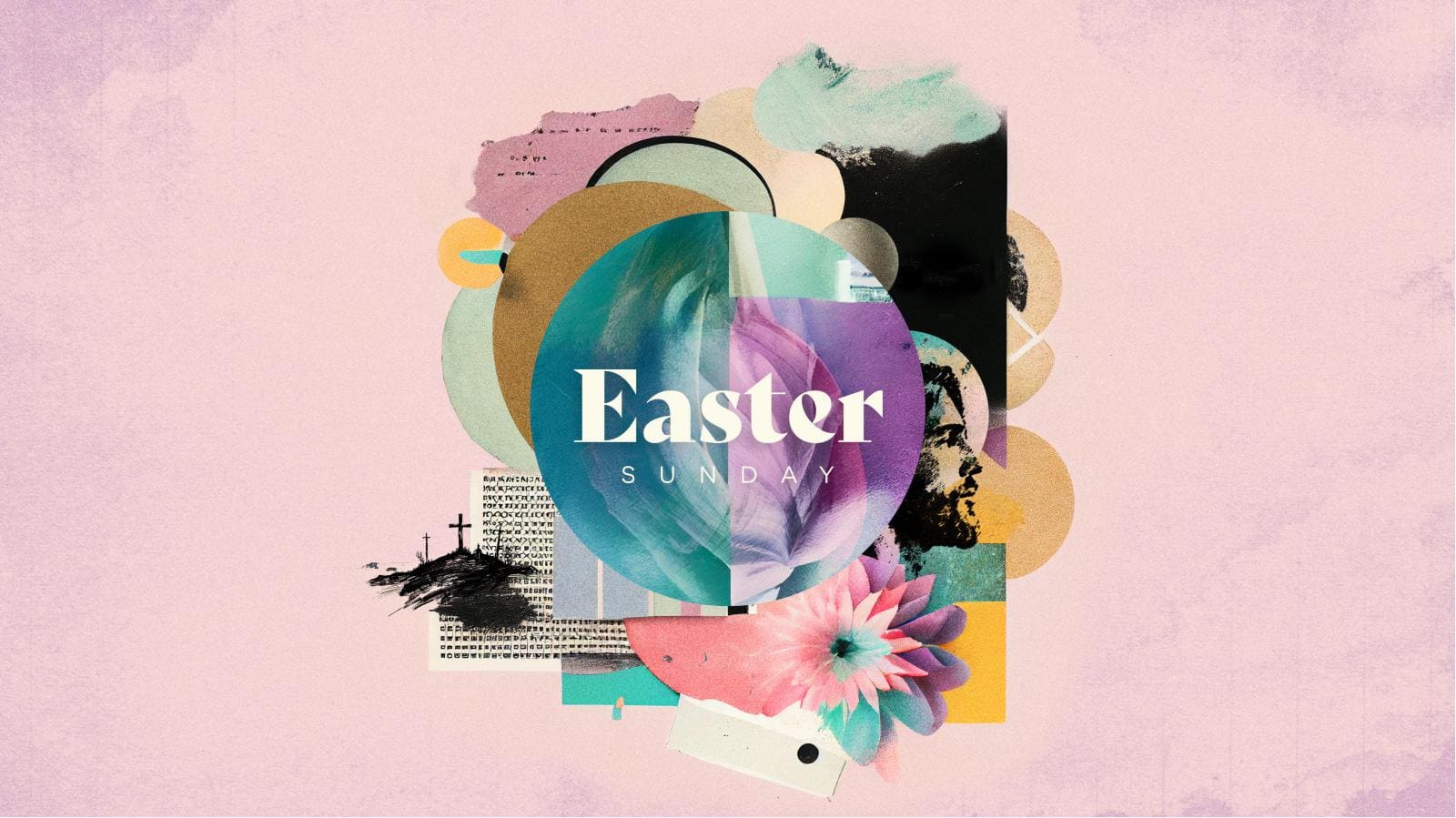 Easter Collage: Title Graphics Set