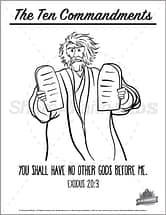 ten commandments coloring pages