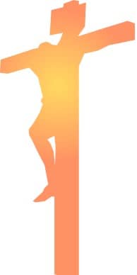 Orange Shining Christ on Cross