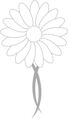 Circle of Petals on Light Stems