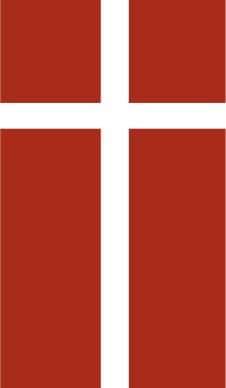 White Cross on Red