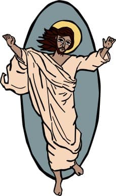 Jesus Walking from Grave