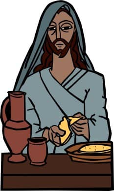 Jesus Breaks Bread at the Last Supper