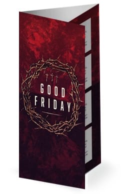 Good Friday Cross and Crown Church Trifold Bulletin
