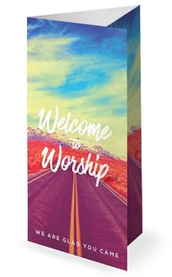 Returning To God Church Tri Fold Bulletin Cover Template
