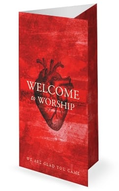 The Heart Of Prayer Church Tri Fold Bulletin Cover
