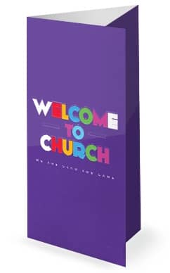 Do Good Purple Church Trifold Bulletin