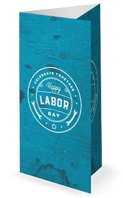 Blue Labor Day Trifold Church Bulletin