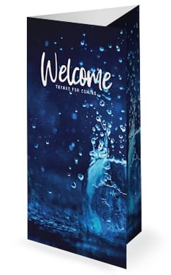 Overflowing Thankful For Our Blessings Trifold Bulletin