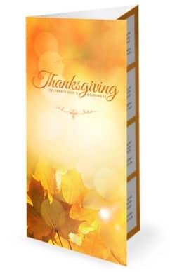 Thanksgiving Celebrate God's Goodness Religious Trifold Bulletin