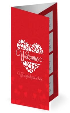 Happy Valentine's Day Love One Another Church Trifold Bulletin